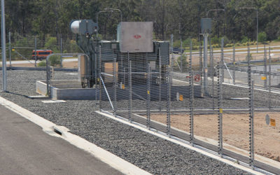 Une clôture de sécurité électrique solaire pour une entreprise de services publics d'électricité